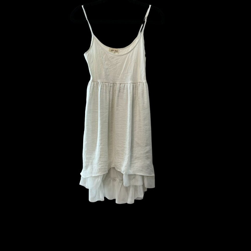 Anthropologie Lili's Closet Ivory Fairy Sleeveless Mini Small Layered Hem Dress